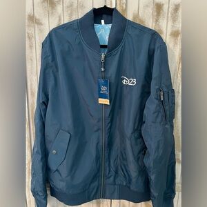 D23 Expo 2024 Disney Blue Reversible Bomber Jacket Gold Member Exclusive XL